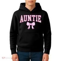 Auntie Coquette Bow Aesthetic Mothers Day Aunt Kids Hoodie thumb 4