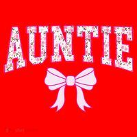 Auntie Coquette Bow Aesthetic Mothers Day Aunt Santa Hat thumb 1