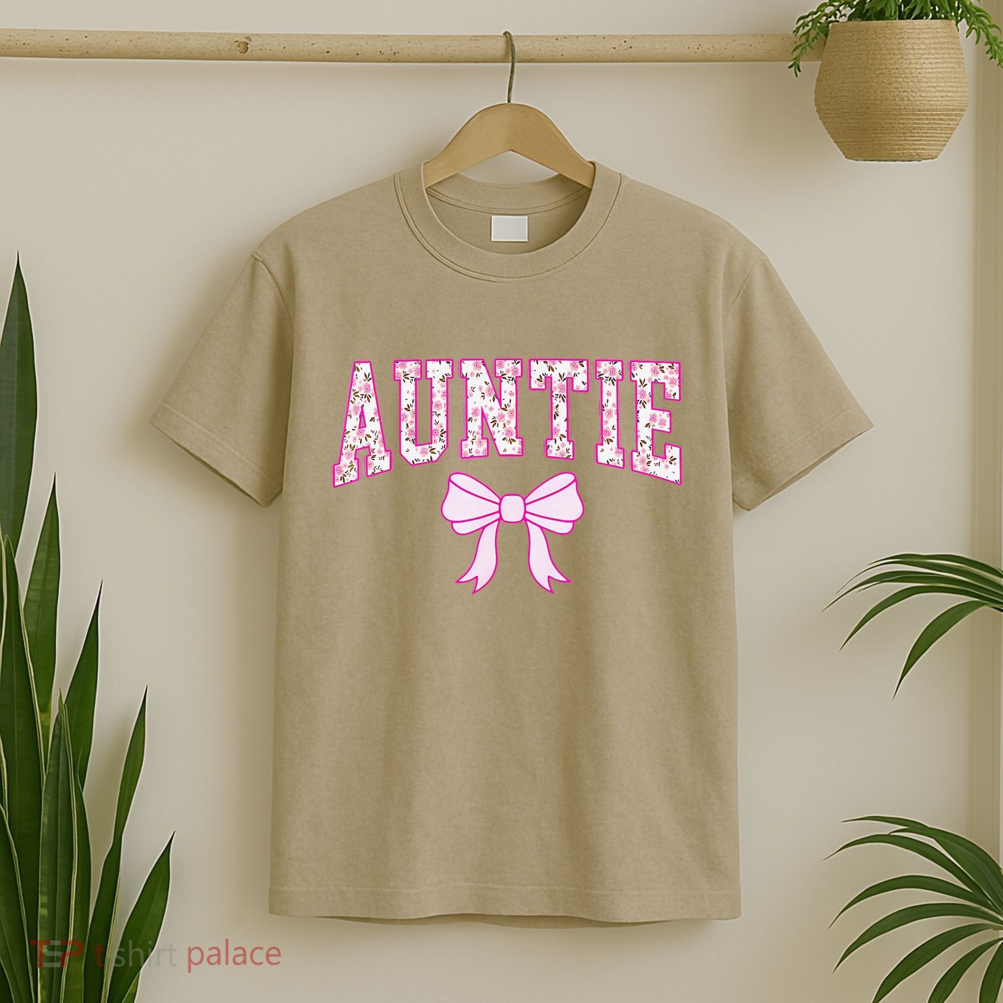 Auntie Coquette Bow Aesthetic Mothers Day Aunt T-Shirt