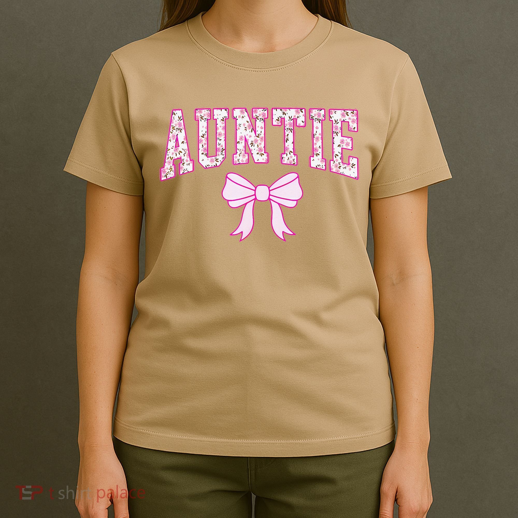 Auntie Coquette Bow Aesthetic Mothers Day Aunt T-Shirt