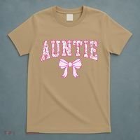 Auntie Coquette Bow Aesthetic Mothers Day Aunt T-Shirt thumb 5