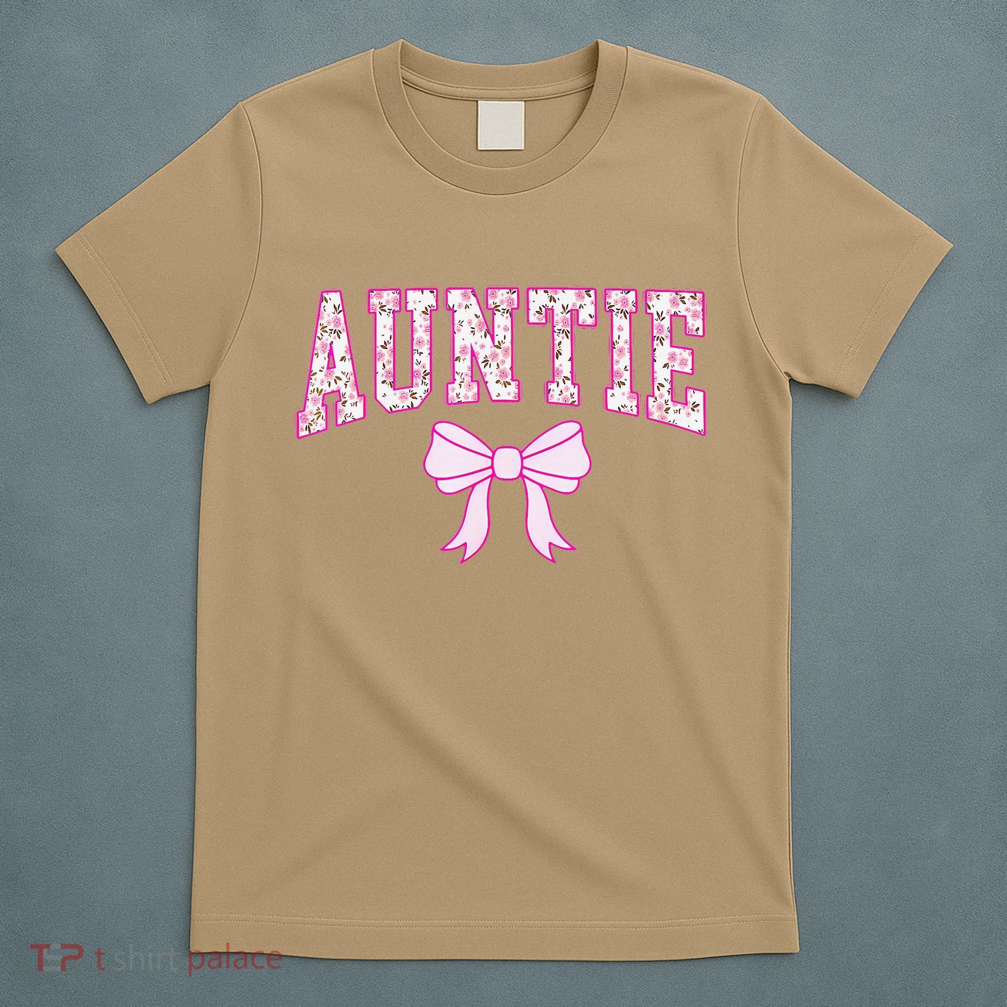 Auntie Coquette Bow Aesthetic Mothers Day Aunt T-Shirt
