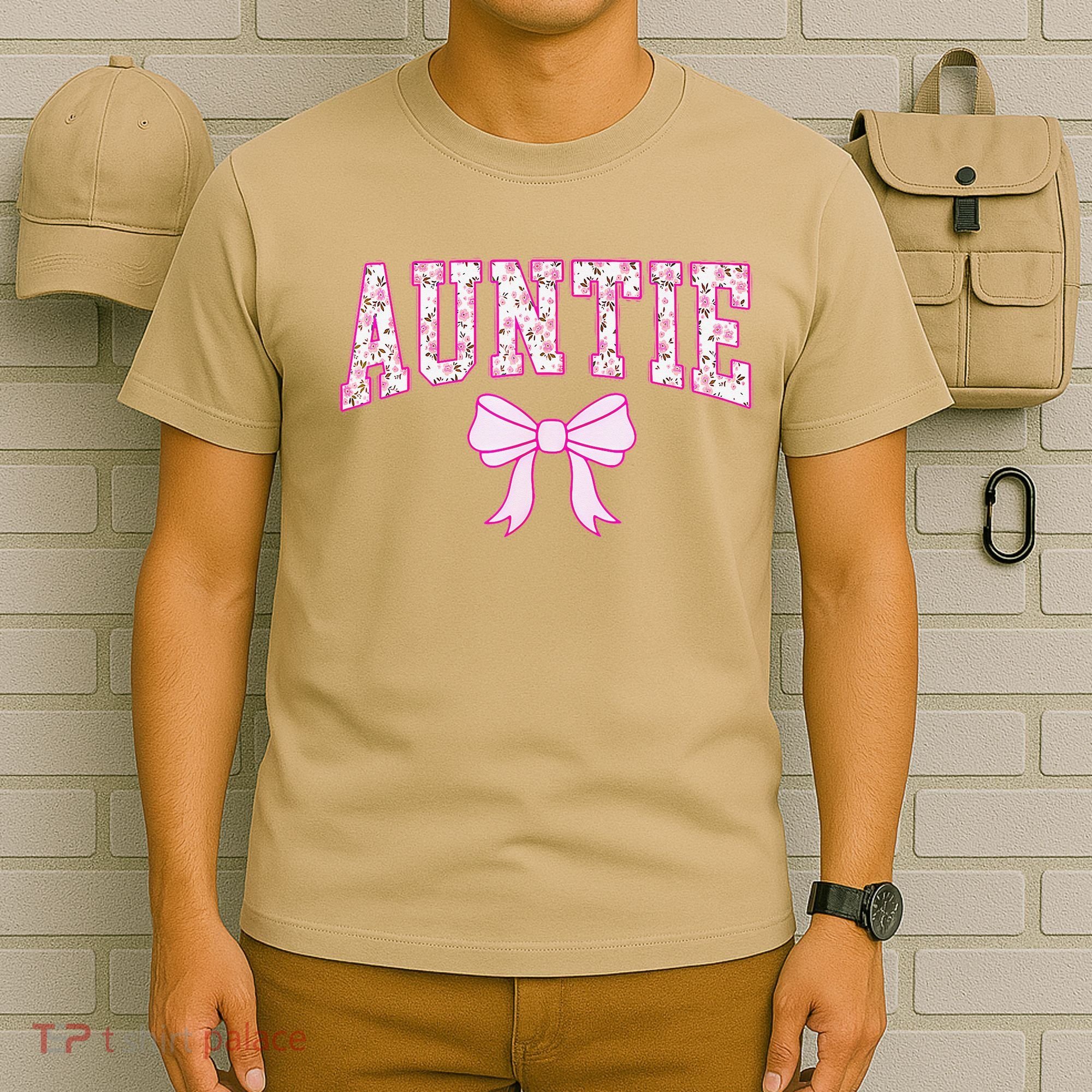 Auntie Coquette Bow Aesthetic Mothers Day Aunt T-Shirt