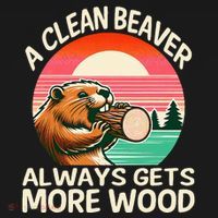 A Clean Beaver Always Gets More Wood Funny Adult Joke Women's Hoodie thumb 2