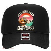 A Clean Beaver Always Gets More Wood Funny Adult Joke Hat thumb 0