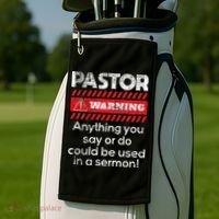 Anything Could Be Used In A Sermon Pastor Preacher Minister Golf Towel thumb 2