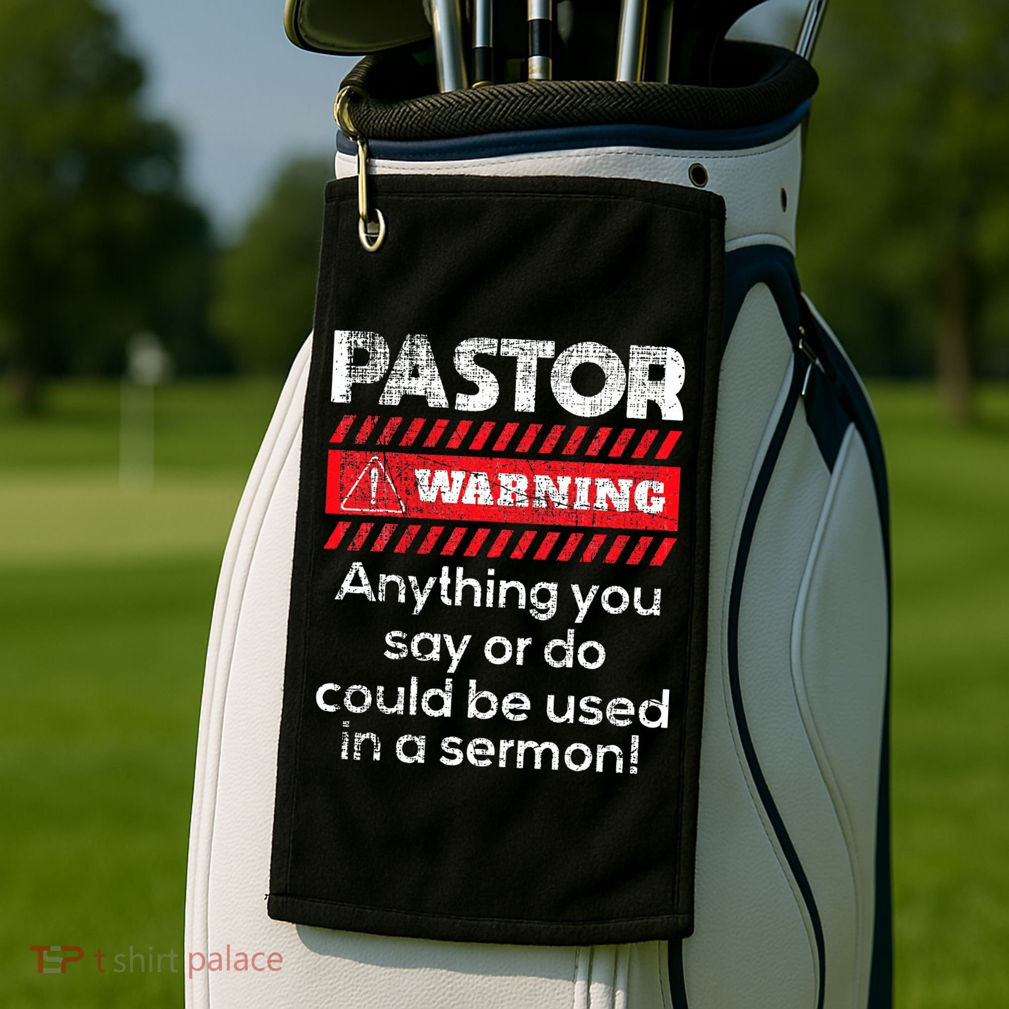 Anything Could Be Used In A Sermon Pastor Preacher Minister Golf Towel