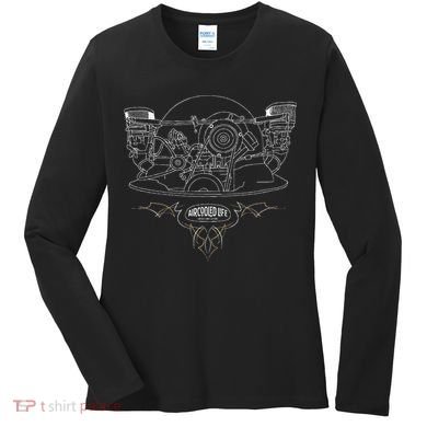 Air Cooled Classic Car Engine Vdub Aircooled Life Women's Long Sleeve Shirt
