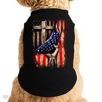 American Christian Cross Patriotic Flag Doggie Tank thumb 0