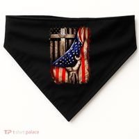 American Christian Cross Patriotic Flag USA-Made Doggie Bandana thumb 0