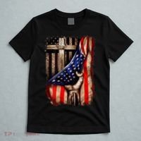 American Christian Cross Patriotic Flag T-Shirt thumb 5