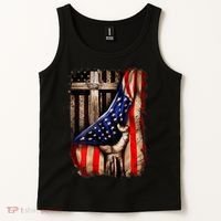 American Christian Cross Patriotic Flag Tank Top thumb 2