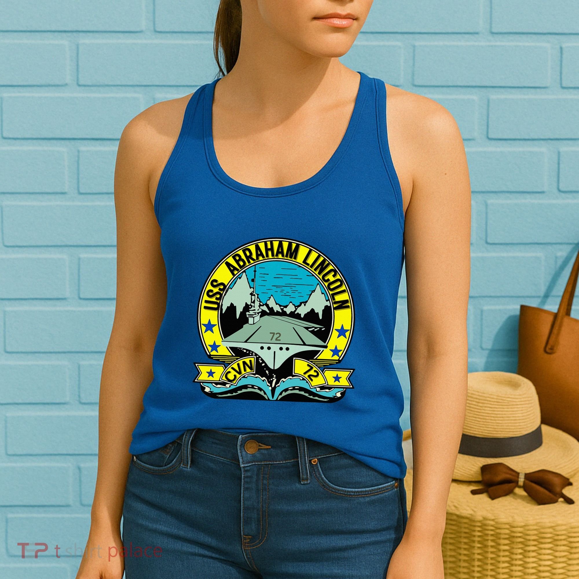 Aircraft Carrier Cvn 72 Uss Abraham Lincoln Women's Tank Top