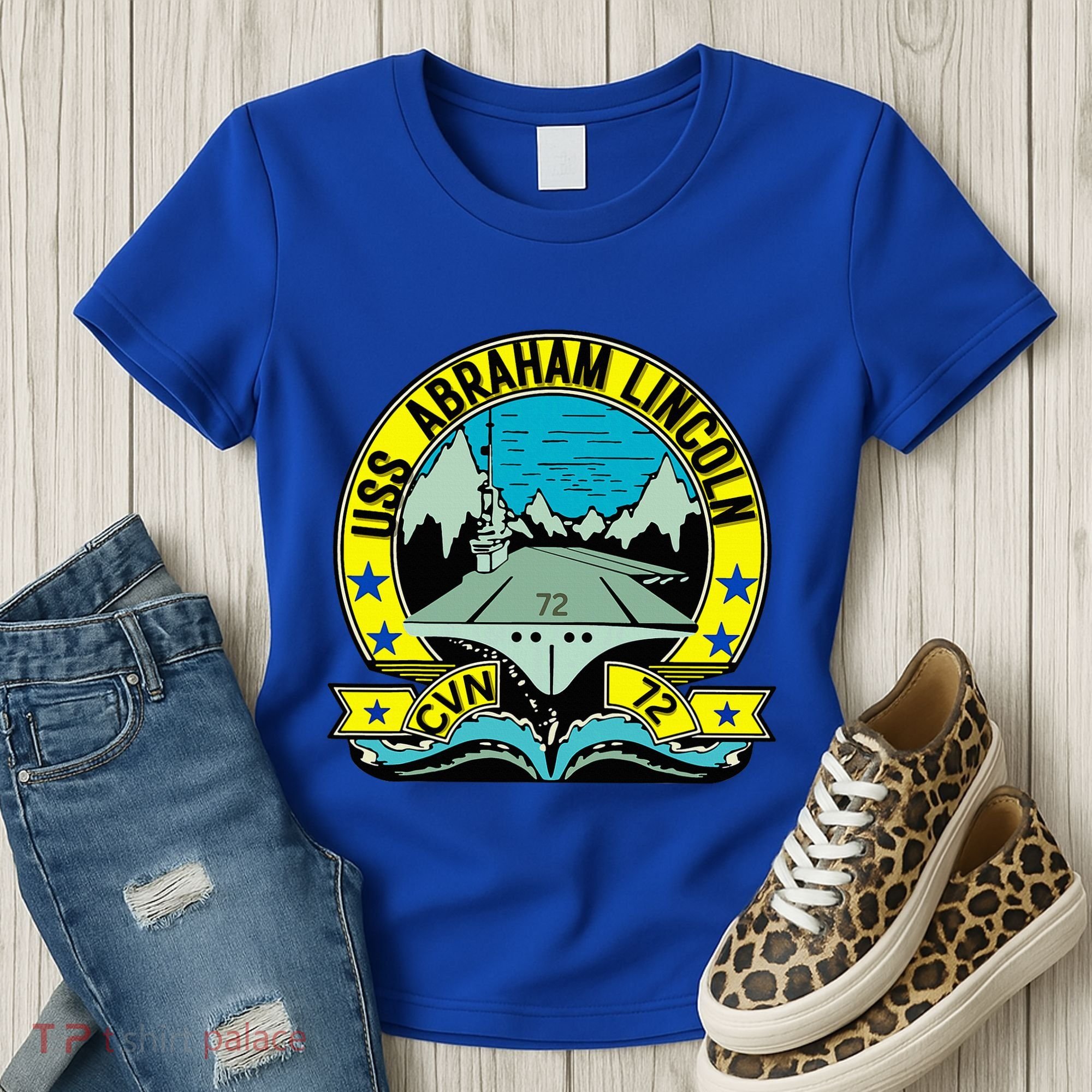 Aircraft Carrier Cvn 72 Uss Abraham Lincoln Women's T-Shirt