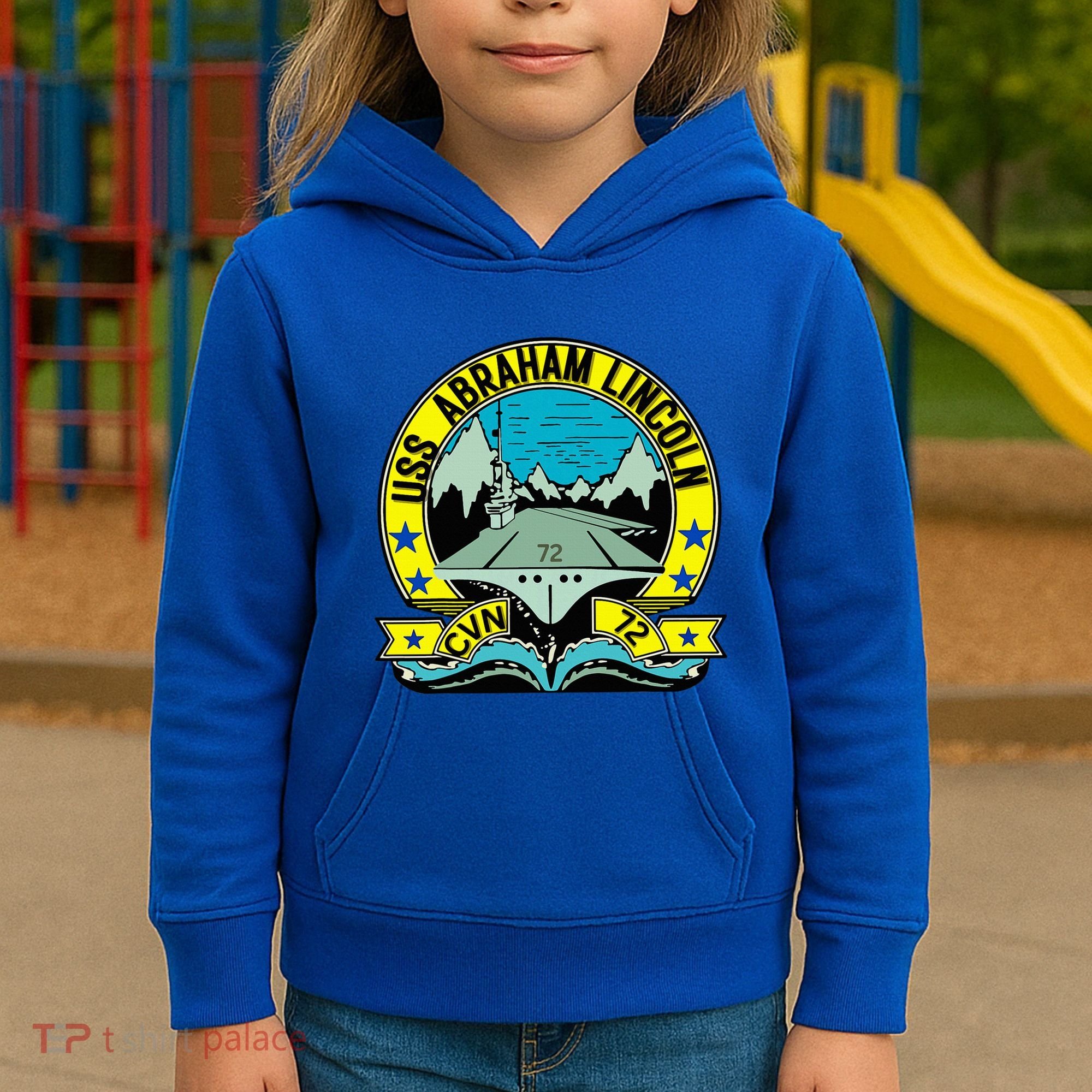 Aircraft Carrier Cvn 72 Uss Abraham Lincoln Kids Hoodie