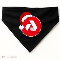Akash Crypto Christmas Hat, Akash, Funny Crypto Santa Hat, Akash Logo USA-Made Doggie Bandana thumb 0