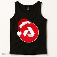Akash Crypto Christmas Hat, Akash, Funny Crypto Santa Hat, Akash Logo Tank Top thumb 2
