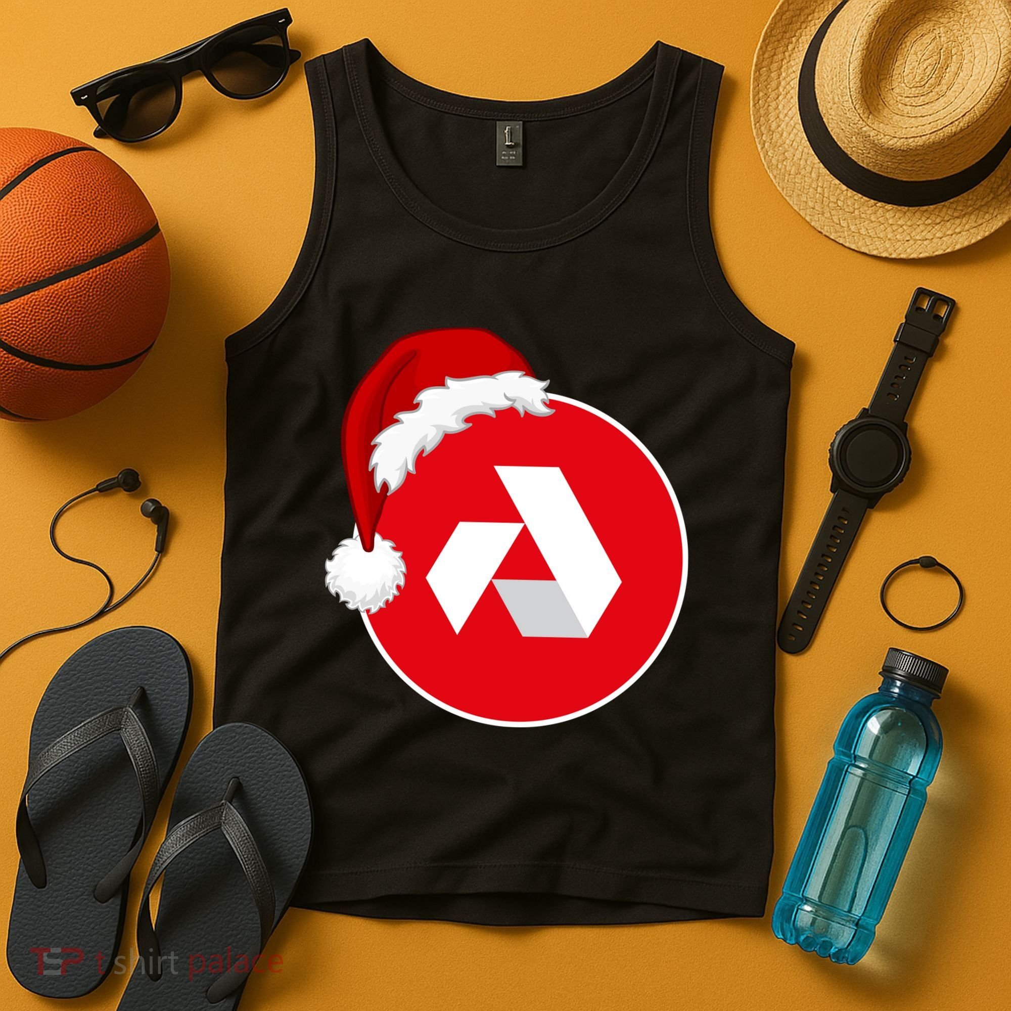 Akash Crypto Christmas Hat, Akash, Funny Crypto Santa Hat, Akash Logo Tank Top