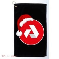 Akash Crypto Christmas Hat, Akash, Funny Crypto Santa Hat, Akash Logo Golf Towel thumb 0