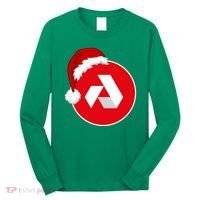 Akash Crypto Christmas Hat, Akash, Funny Crypto Santa Hat, Akash Logo Long Sleeve Shirt thumb 0