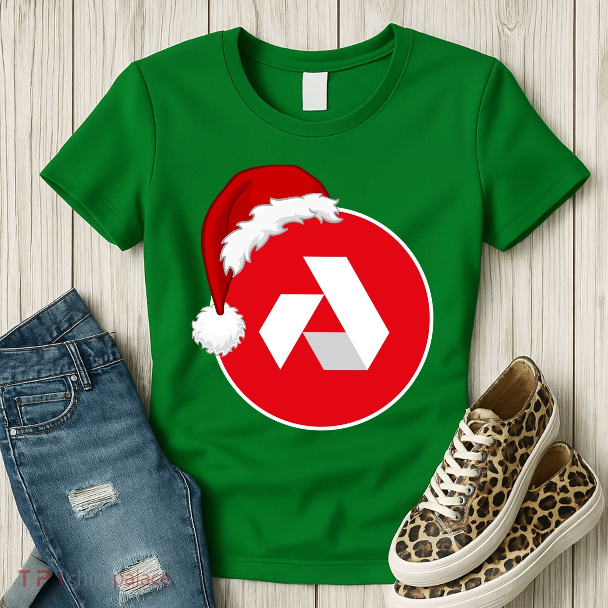 Akash Crypto Christmas Hat, Akash, Funny Crypto Santa Hat, Akash Logo Women's T-Shirt