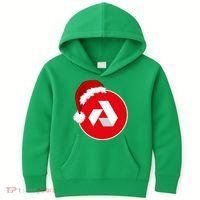 Akash Crypto Christmas Hat, Akash, Funny Crypto Santa Hat, Akash Logo Kids Hoodie thumb 0