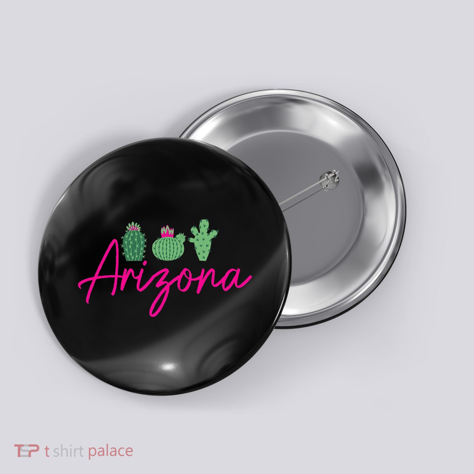 Arizona Cactus Cute AZ Pride Button