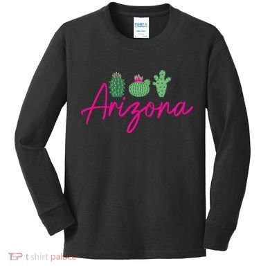 Arizona Cactus Cute AZ Pride Kids Long Sleeve Shirt
