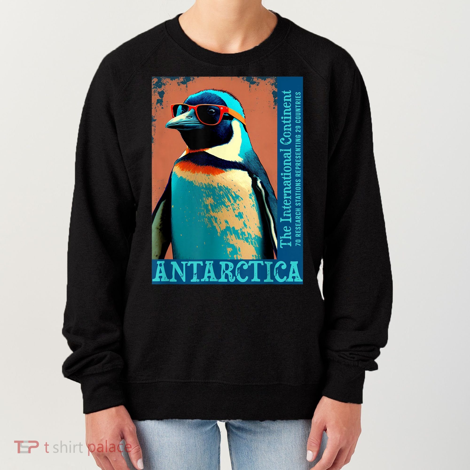 Antarctica Cute Cool Penguin Antarctic Research Souvenir Women's Sweatshirt