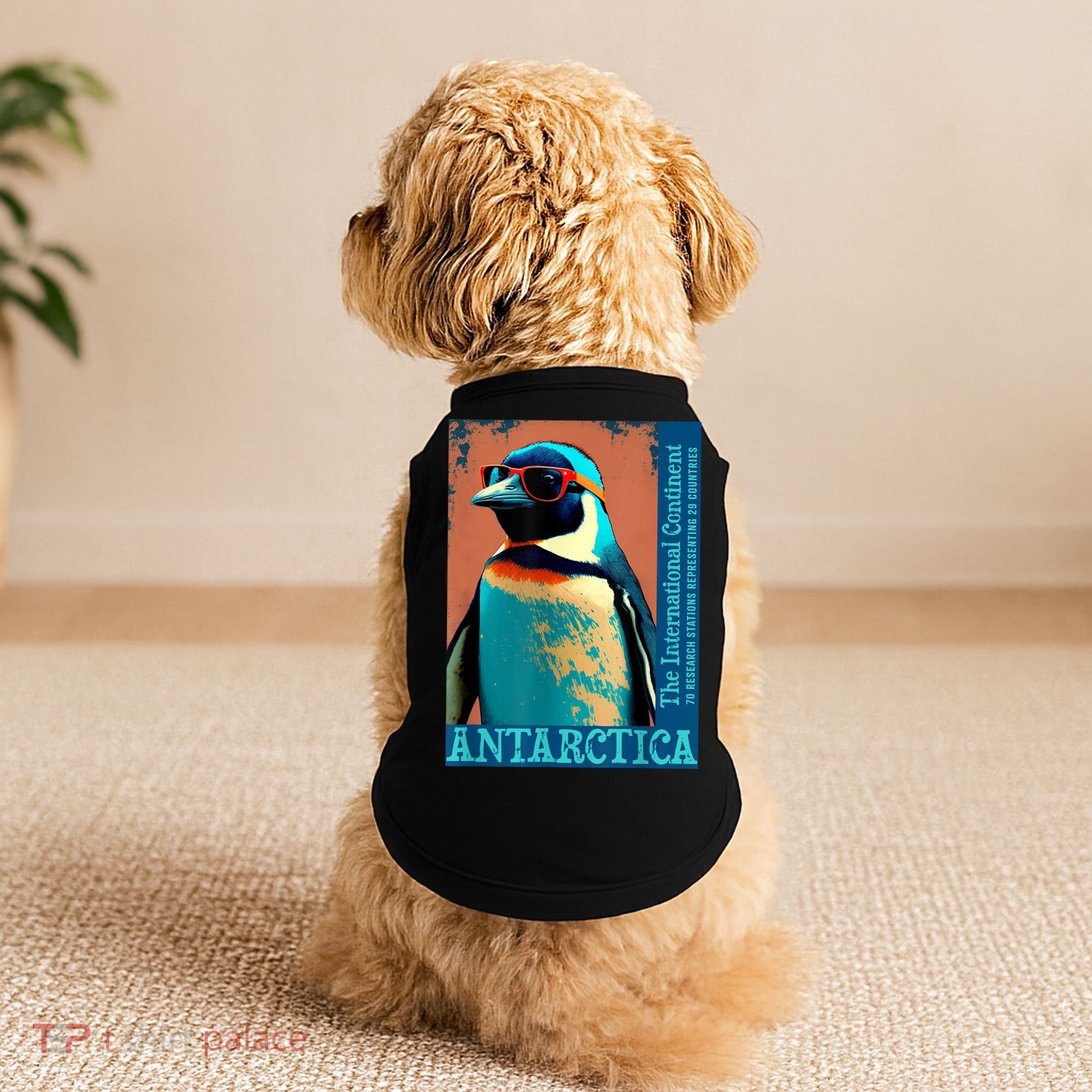 Antarctica Cute Cool Penguin Antarctic Research Souvenir Doggie Tank