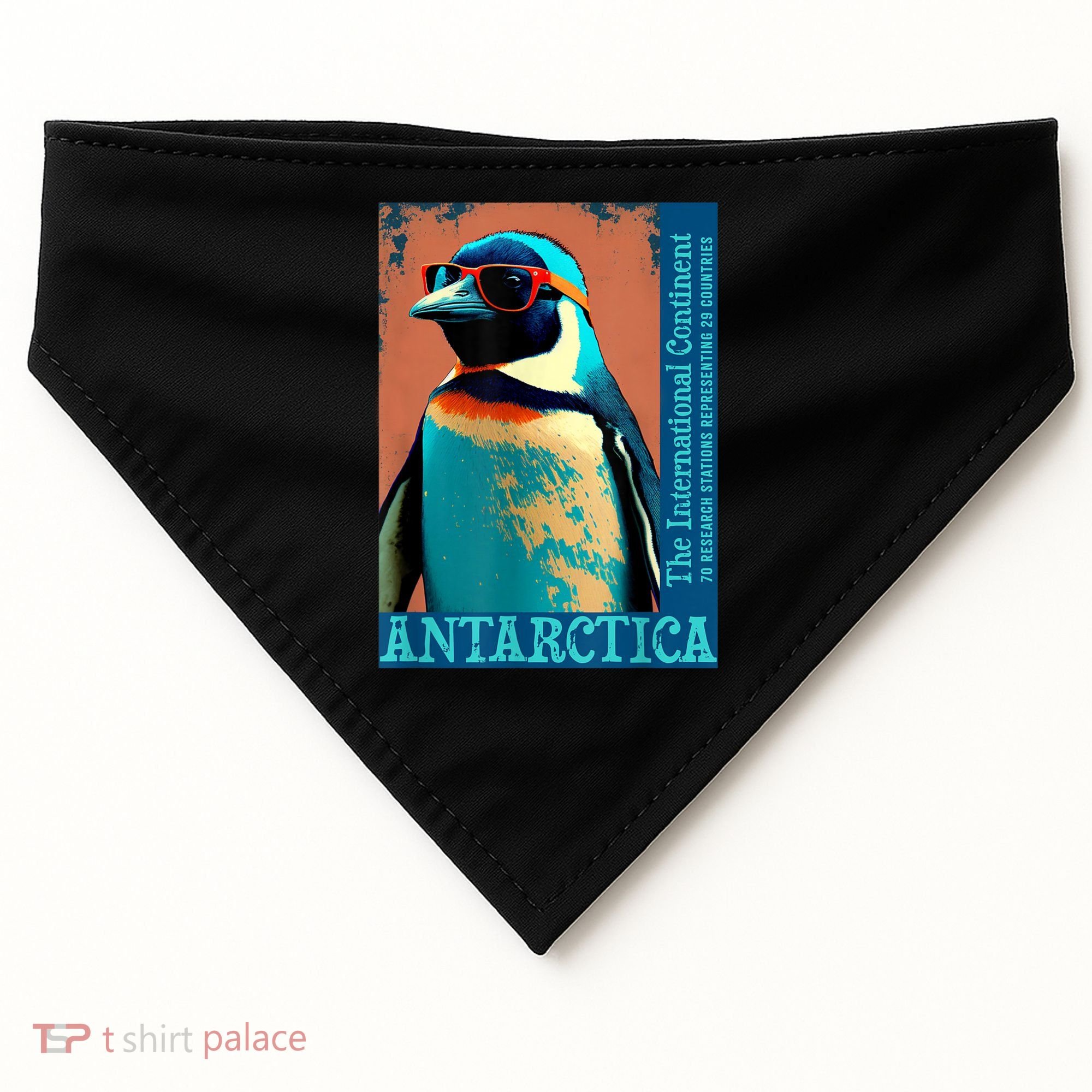 Antarctica Cute Cool Penguin Antarctic Research Souvenir USA-Made Doggie Bandana