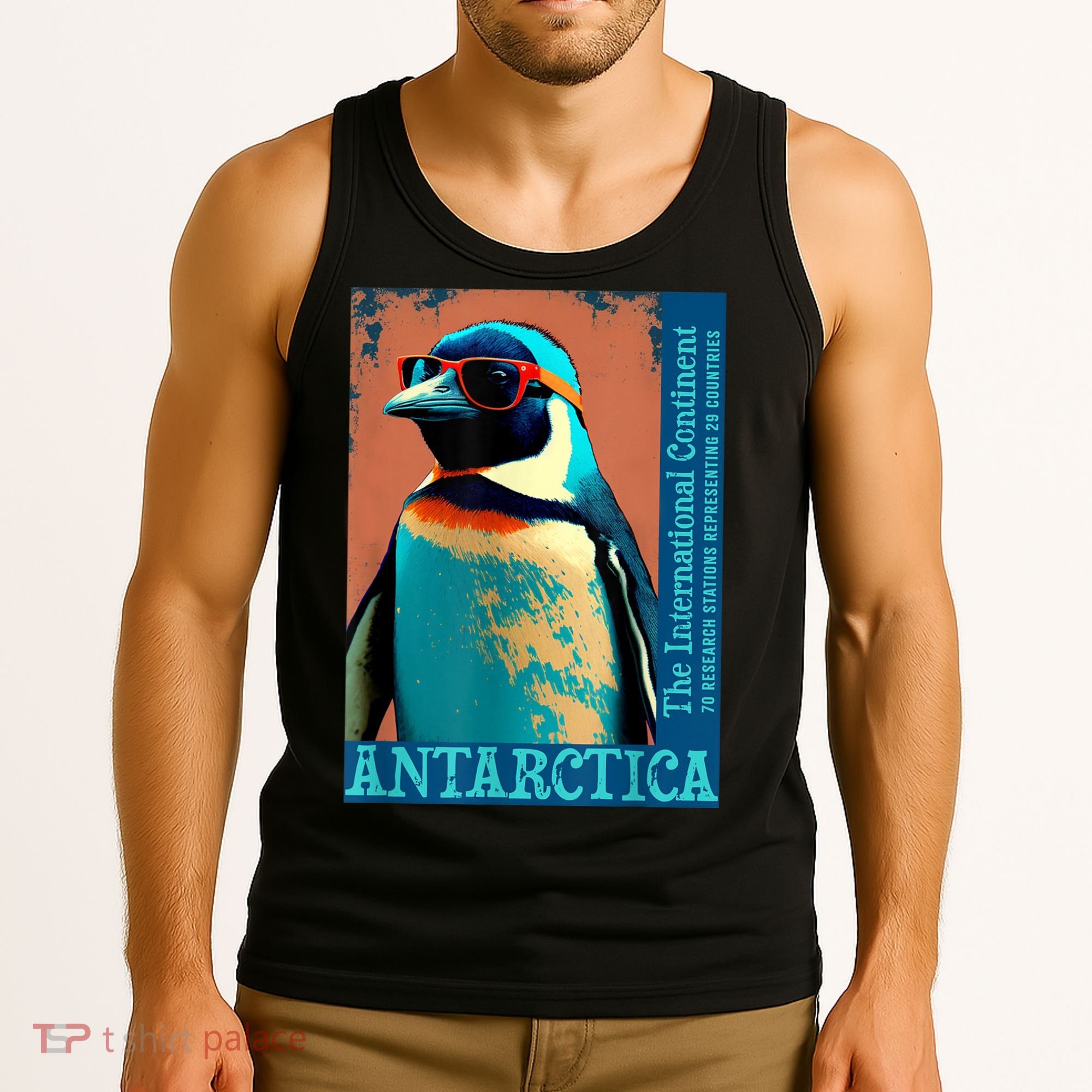 Antarctica Cute Cool Penguin Antarctic Research Souvenir Tank Top