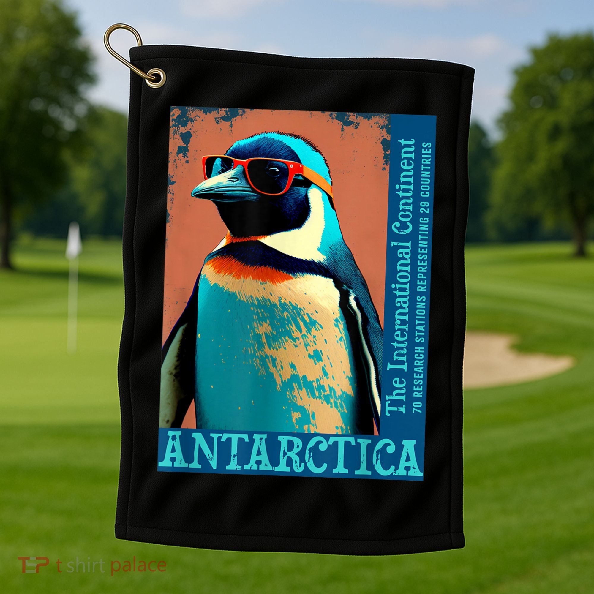 Antarctica Cute Cool Penguin Antarctic Research Souvenir Golf Towel
