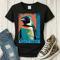 Antarctica Cute Cool Penguin Antarctic Research Souvenir Women's T-Shirt thumb 3