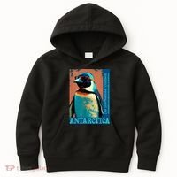 Antarctica Cute Cool Penguin Antarctic Research Souvenir Kids Hoodie thumb 0