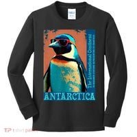 Antarctica Cute Cool Penguin Antarctic Research Souvenir Kids Long Sleeve Shirt thumb 0