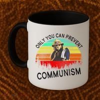 Anti Communism Capitalism Antisocialist Bear Coffee Mug thumb 2