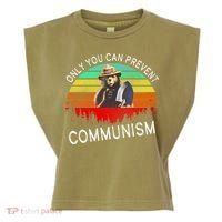 Anti Communism Capitalism Antisocialist Bear Garment-Dyed Women's Muscle Tee thumb 0