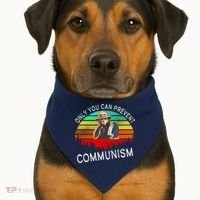 Anti Communism Capitalism Antisocialist Bear USA-Made Doggie Bandana thumb 1