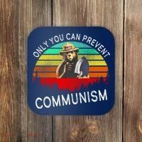 Anti Communism Capitalism Antisocialist Bear Coaster thumb 0