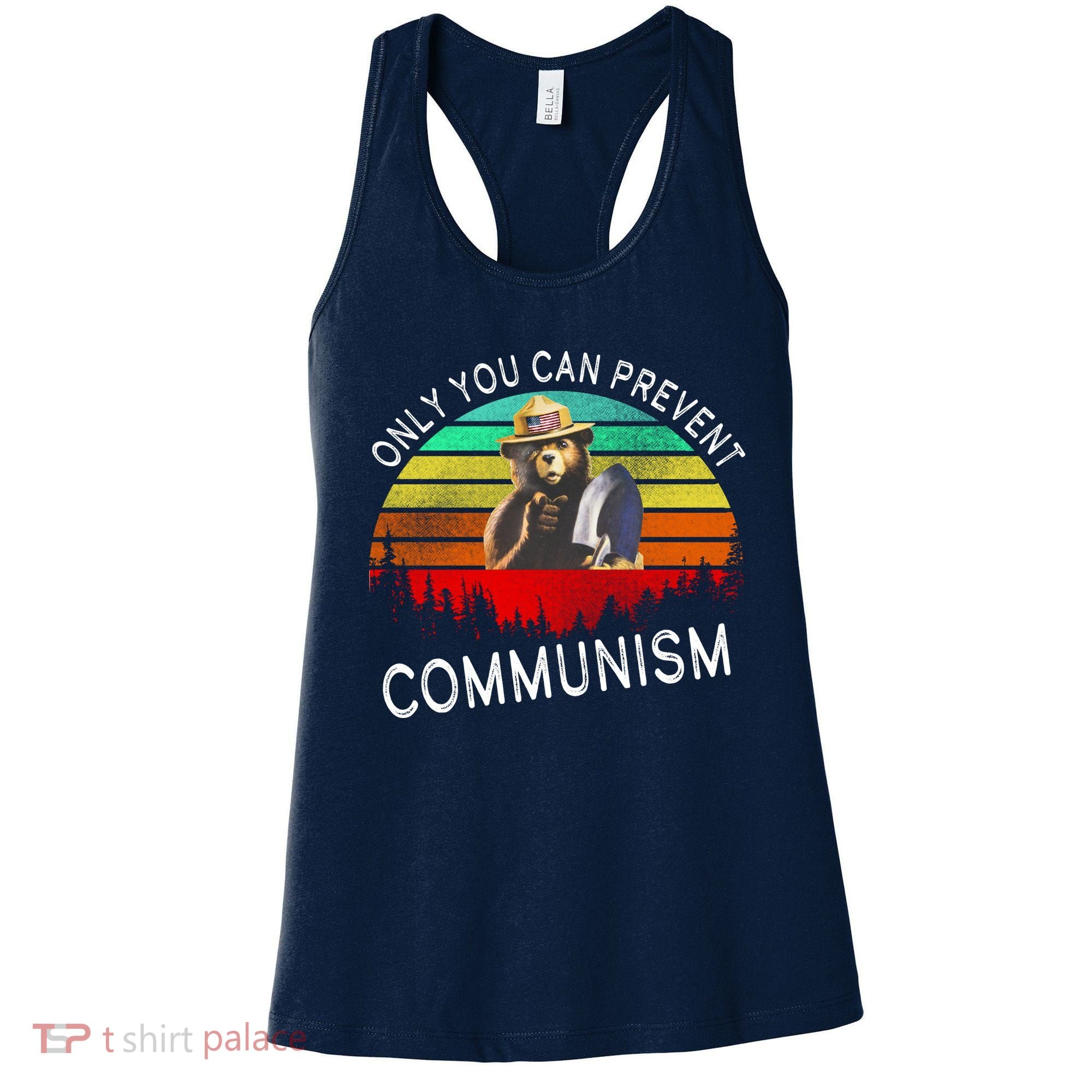 Anti Communism Capitalism Antisocialist Bear Women's Tank Top