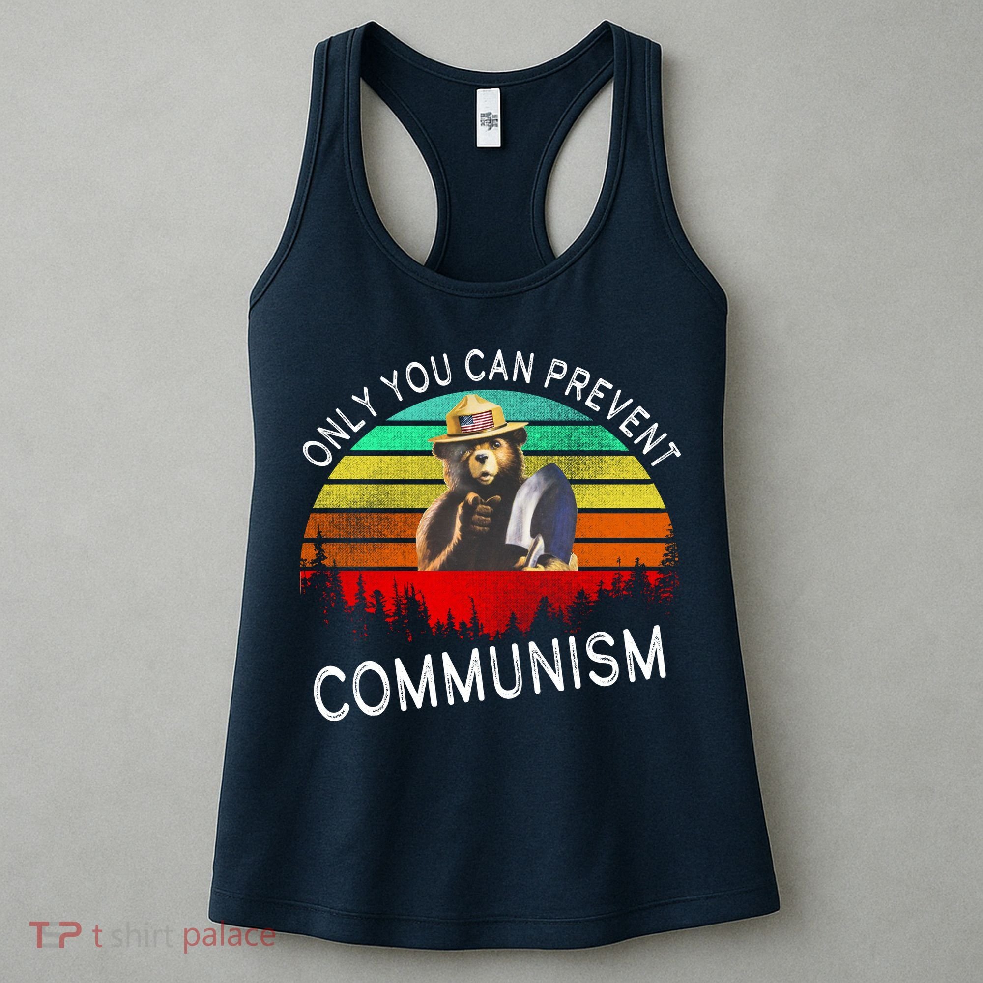 Anti Communism Capitalism Antisocialist Bear Women's Tank Top
