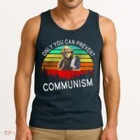 Anti Communism Capitalism Antisocialist Bear Tank Top thumb 3