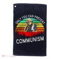 Anti Communism Capitalism Antisocialist Bear Golf Towel thumb 0