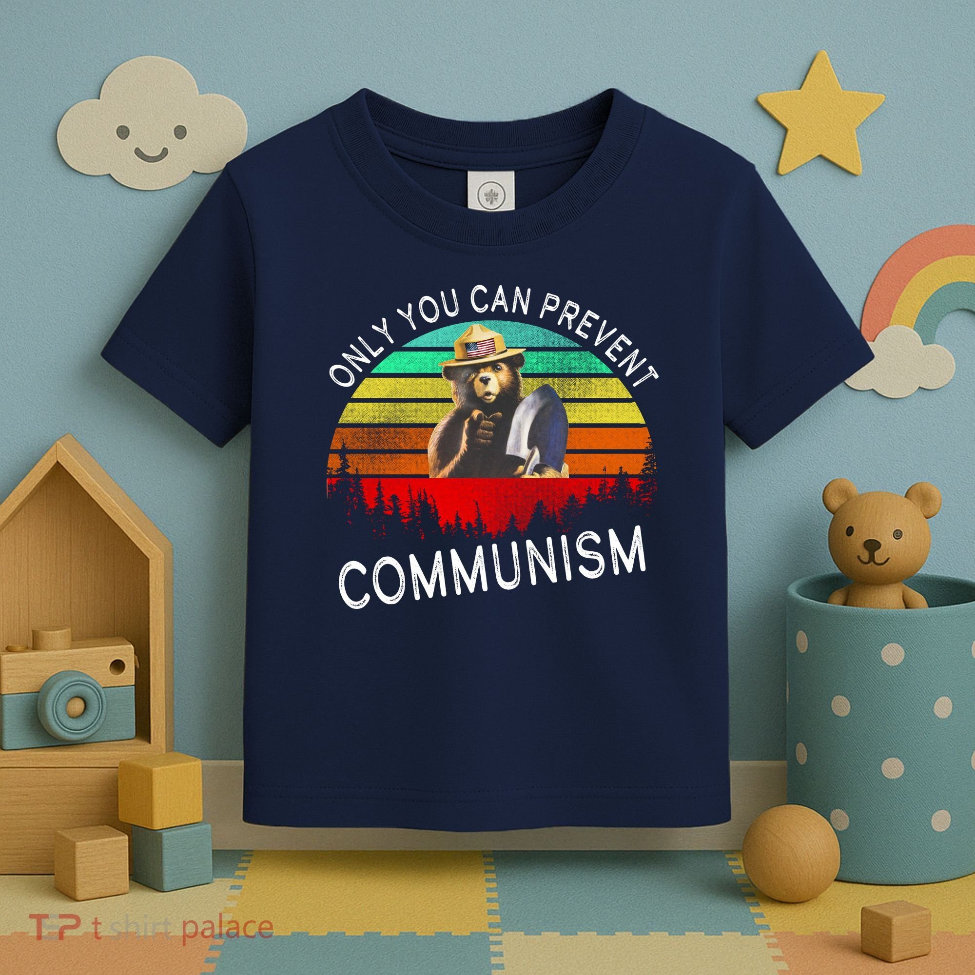 Anti Communism Capitalism Antisocialist Bear Toddler T-Shirt