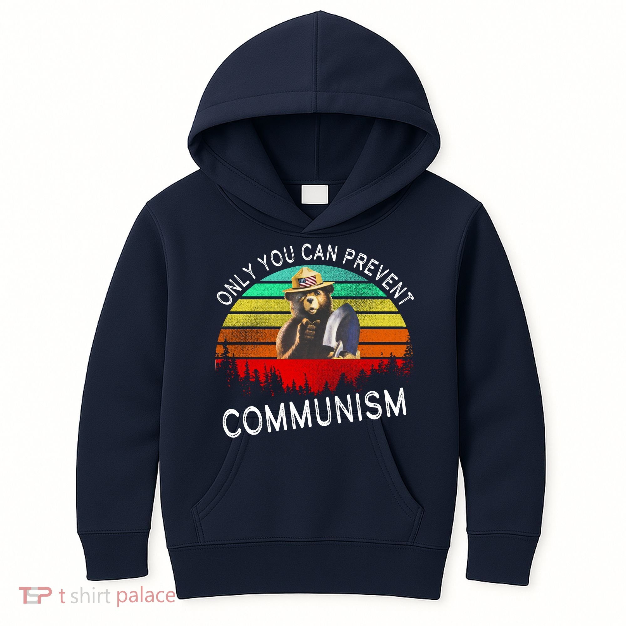 Anti Communism Capitalism Antisocialist Bear Kids Hoodie