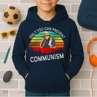 Anti Communism Capitalism Antisocialist Bear Kids Hoodie thumb 2