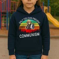 Anti Communism Capitalism Antisocialist Bear Kids Hoodie thumb 3