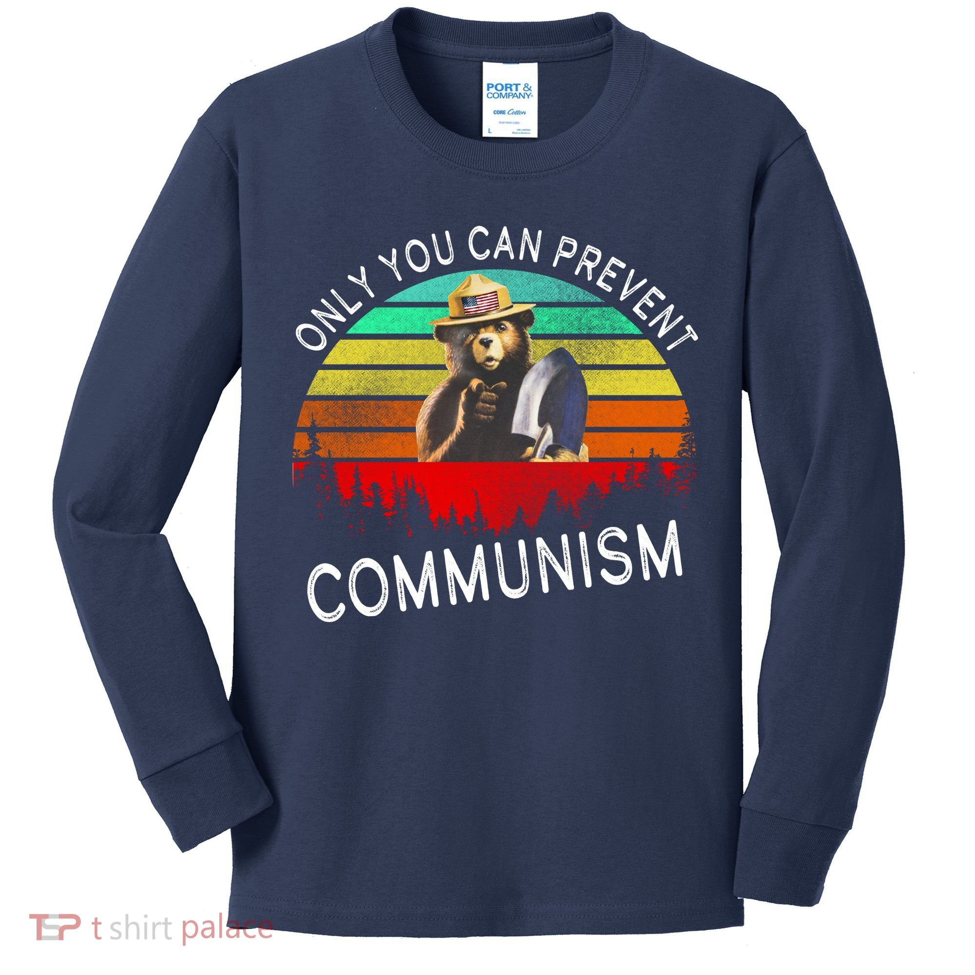 Anti Communism Capitalism Antisocialist Bear Kids Long Sleeve Shirt
