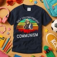Anti Communism Capitalism Antisocialist Bear Kids T-Shirt thumb 3